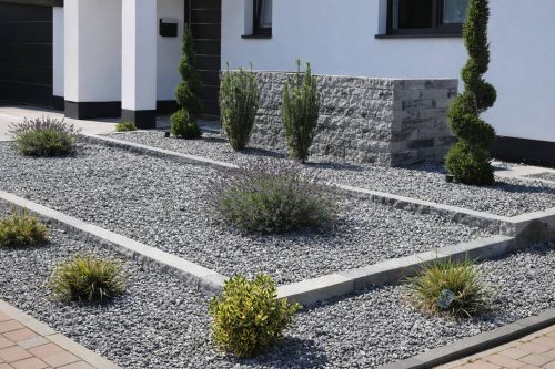 Grys granitowy „Dalmatyńczyk” 16–22 mm – wyrazisty kamień dekoracyjny do nowoczesnych ogrodów.