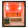 Sauna sucha z piecem EA4S LUX czarna 180 × 180 cm