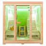 Sauna sucha z piecem EL5S-L z dwiema leżankami 180 × 180 cm