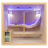 Sauna sucha z piecem EA5S-L z leżanką 210 × 160 cm
