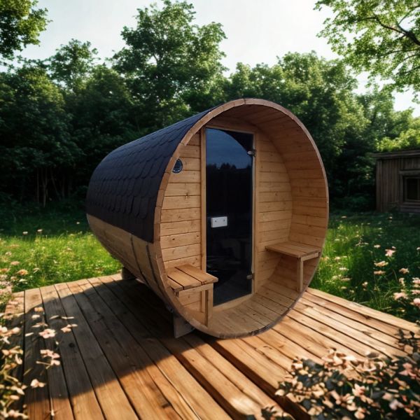 Sauna beczka 2,5×2  - przedsionek otwarty-101420