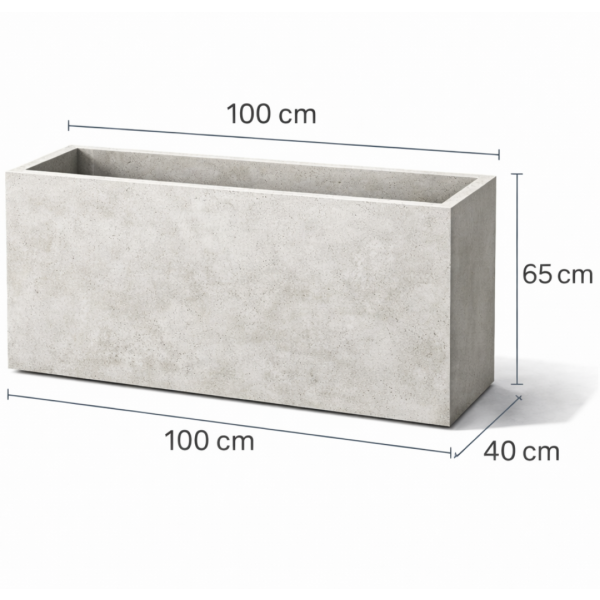 Donica Betonowa 100x40x65cm