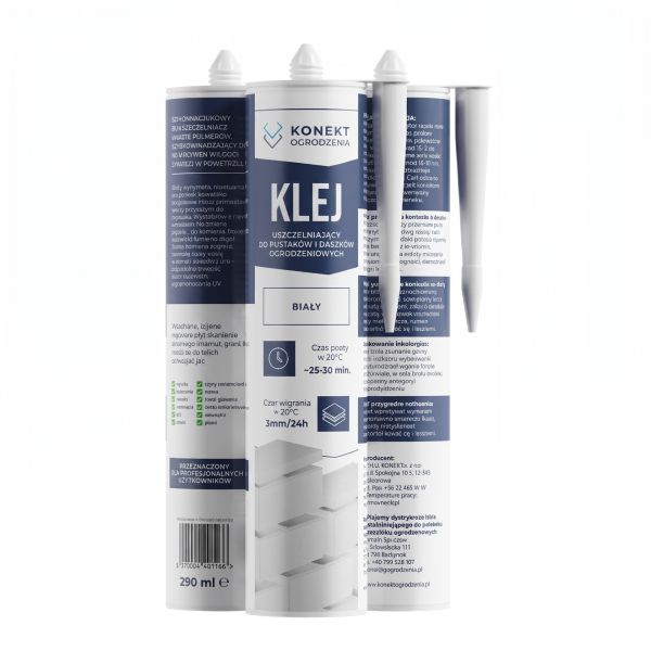 Klej uszczelniający biały konekt 290 ml
