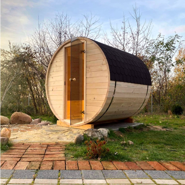 Sauna beczka 2×2
