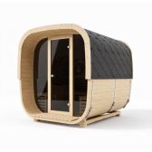 Sauna ogrodowa Quadro Glass Maxi 200 × 240 cm z przedsionkiem