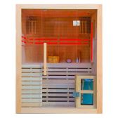 Sauna sucha z piecem EA3S XL 3-osobowa 150 × 150 cm