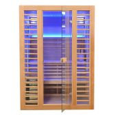 Sauna sucha z piecem EL3S XL 3-osobowa 150 × 150 cm hemlock