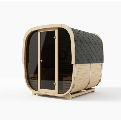 Sauna ogrodowa Quadro Glass Maxi 200 × 200 cm