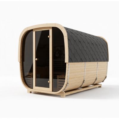 Sauna ogrodowa Quadro Glass Maxi 200 × 300 cm