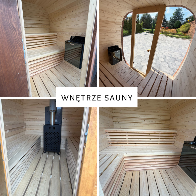 Sauna ogrodowa Quadro Glass Maxi 200 × 200 cm