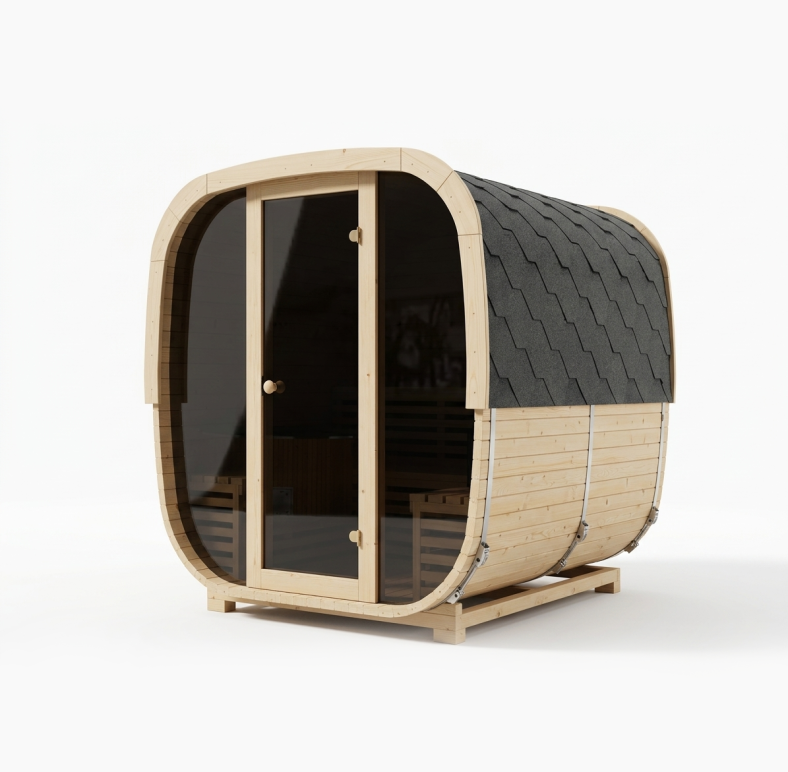 Sauna ogrodowa Quadro Glass Maxi 200 × 200 cm