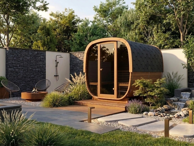 Sauna ogrodowa Quadro Glass Maxi 200 × 300 cm