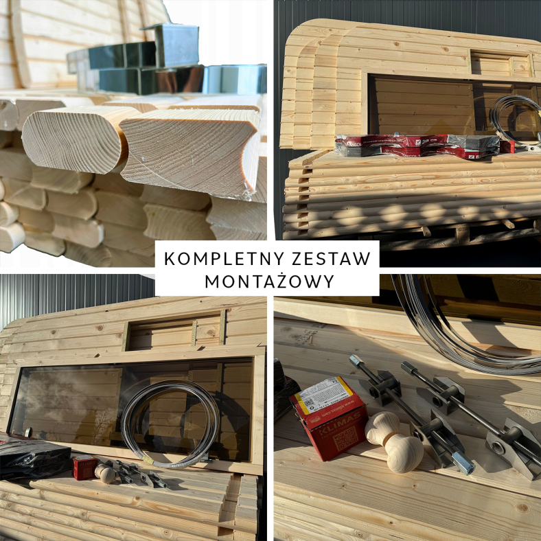 Sauna ogrodowa Quadro Glass Maxi 200 × 200 cm