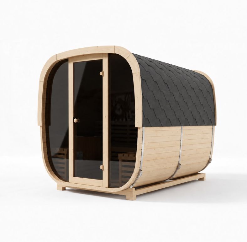 Sauna ogrodowa Quadro Glass Maxi 200 × 240 cm