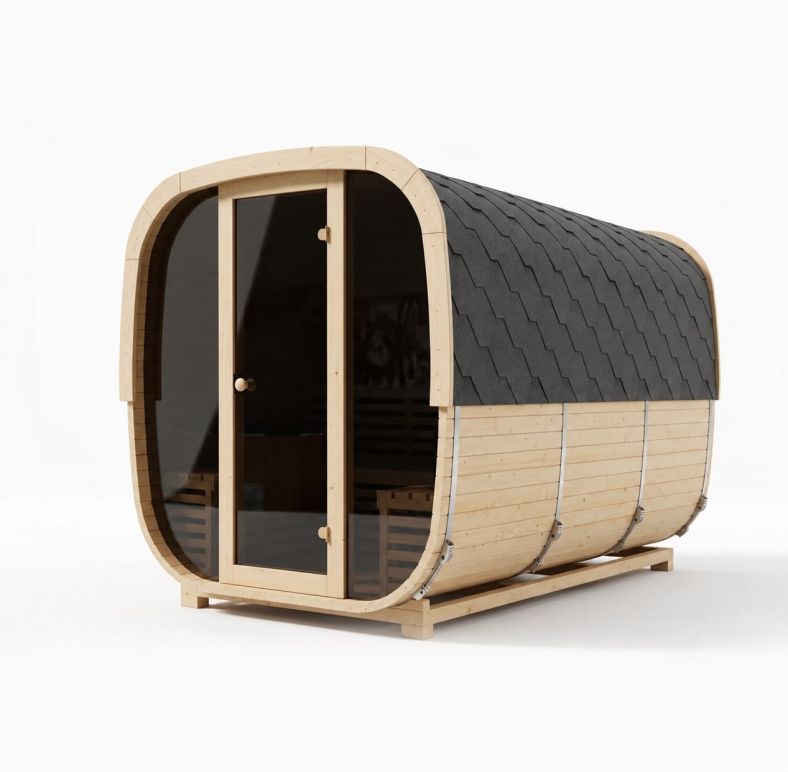 Sauna ogrodowa Quadro Glass Maxi 200 × 300 cm