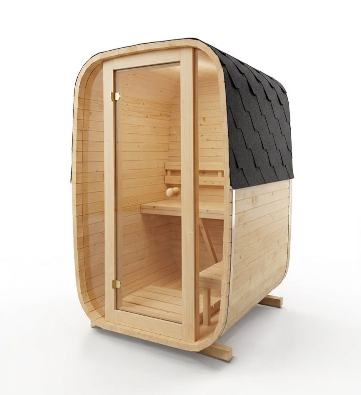 Sauna ogrodowa Quadro Glass Mini 140 × 140 cm