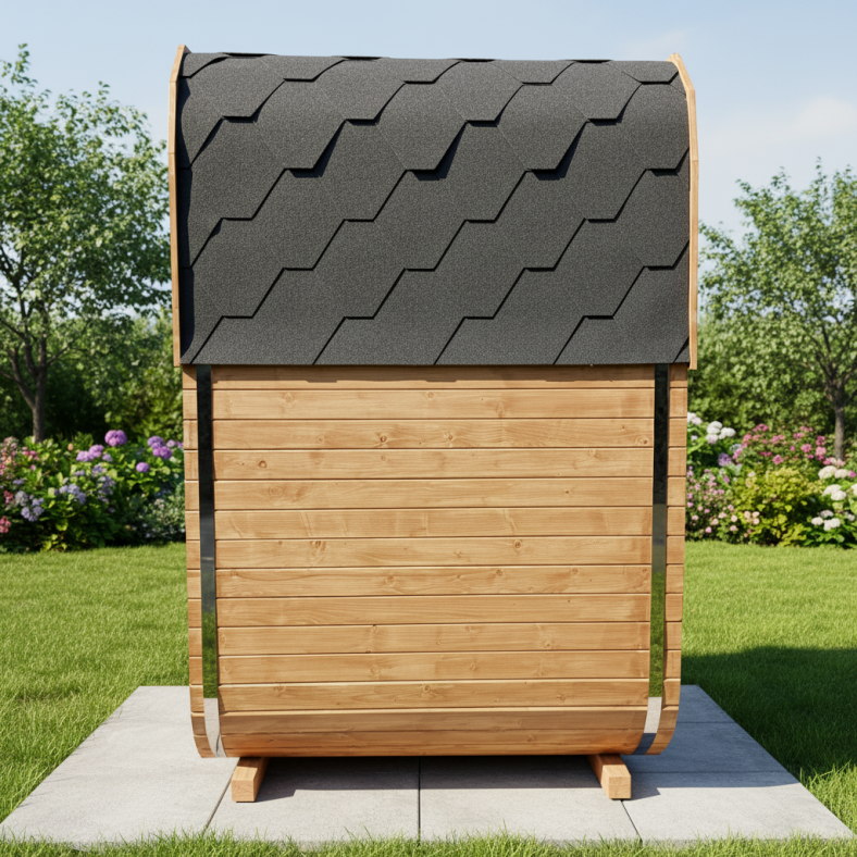 Sauna ogrodowa Quadro Glass Mini 140 × 140 cm