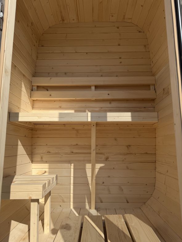 Sauna ogrodowa Quadro Glass Mini 140 × 140 cm