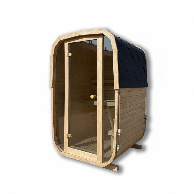 Sauna ogrodowa Quadro Glass Mini 140 × 140 cm