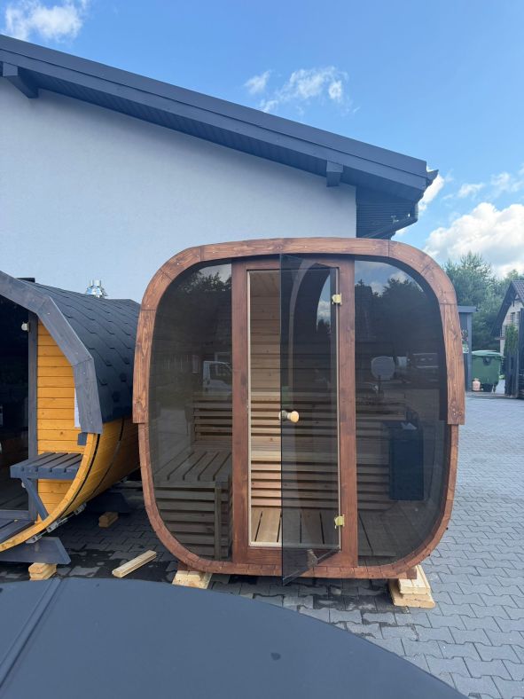 Sauna ogrodowa Quadro Glass Maxi 200 × 300 cm