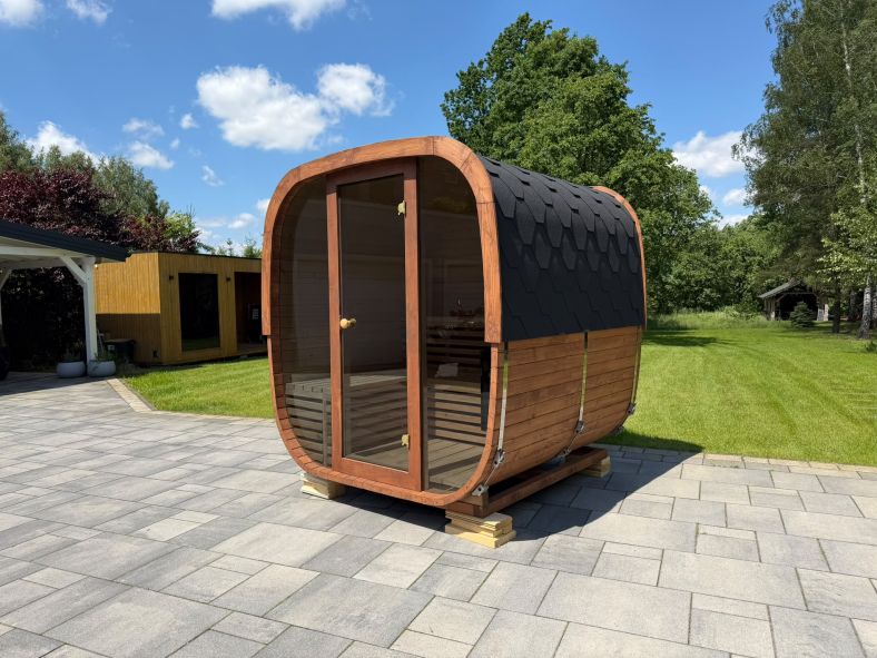Sauna ogrodowa Quadro Glass Maxi 200 × 300 cm