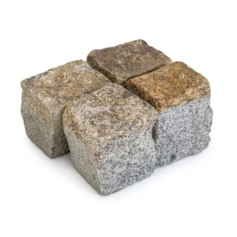 Kostka granitowa szaro-ruda łupana 15/17 cm