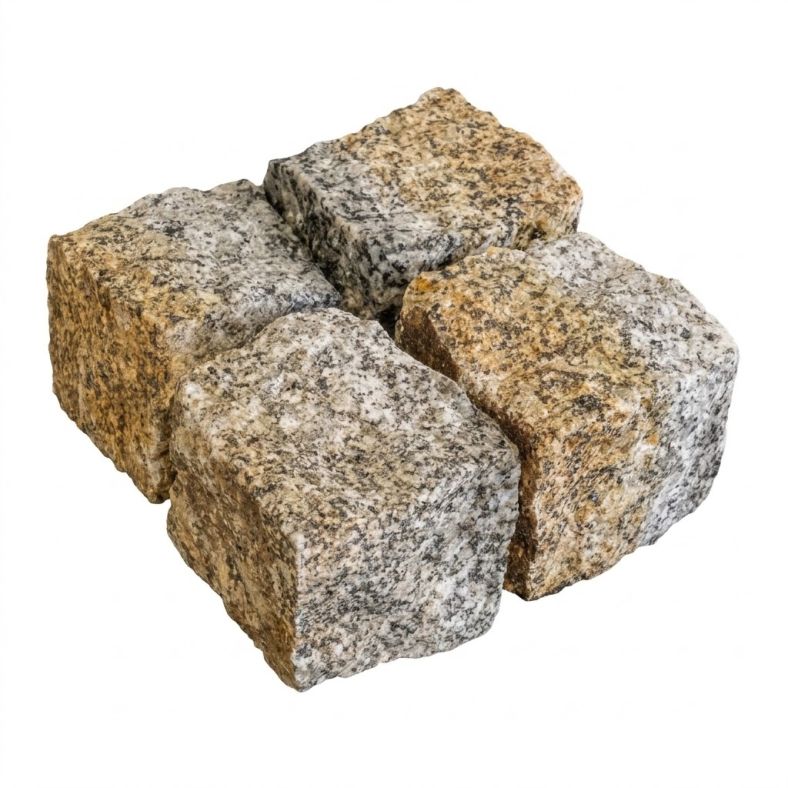 Kostka granitowa szaro-ruda łupana 7/9 cm