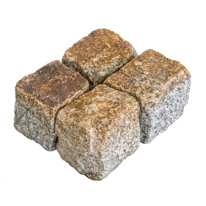 Kostka granitowa szaro-ruda łupana 8/11 cm