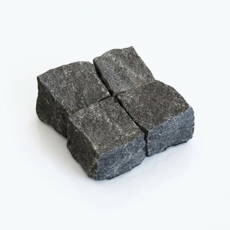 Kostka granitowa czarna Szwed łupana 4/6 cm