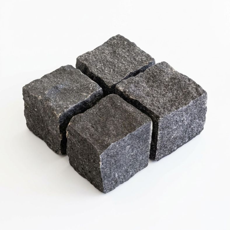 Kostka granitowa czarna Szwed łupana 7/9 cm