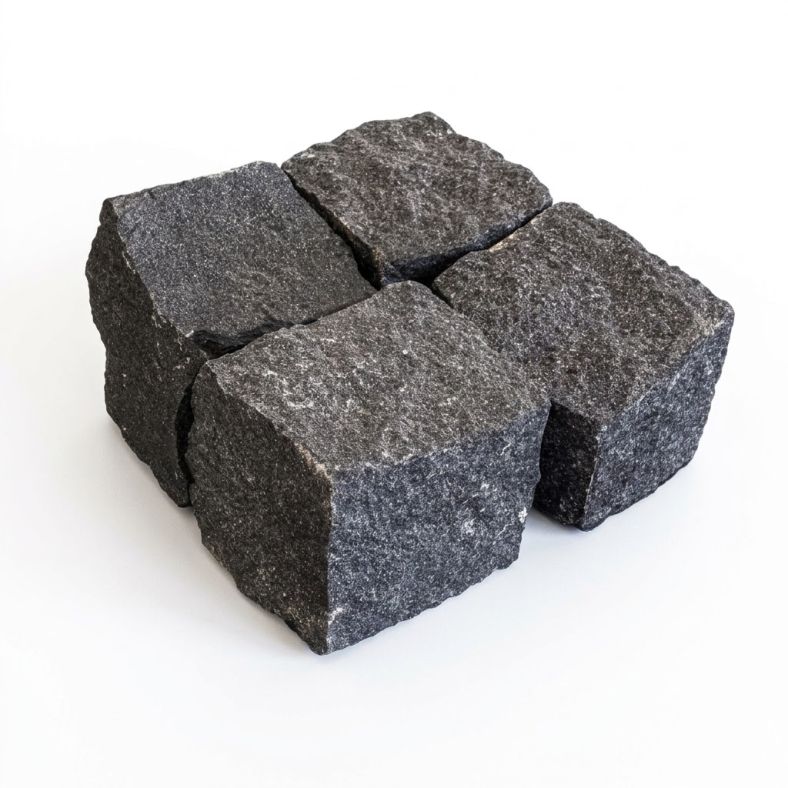 Kostka granitowa czarna Szwed łupana 8/11 cm