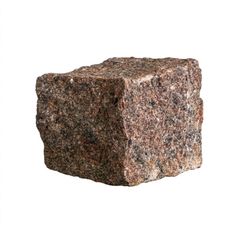 Kostka granitowa czerwona Vanga łupana 8/11 cm