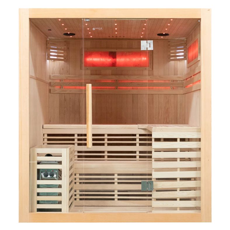 Sauna sucha z piecem EA4-I 4-osobowa z ręcznie wykończonym wnętrzem