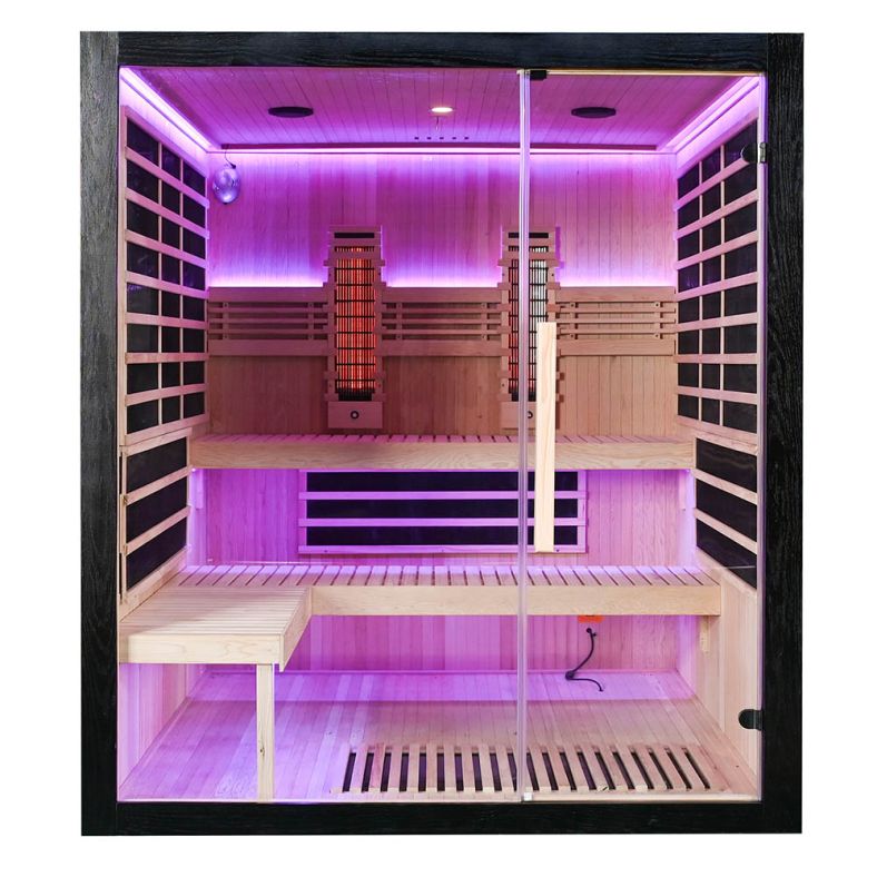 Sauna na podczerwień Full Carbon EA4RT LUX czarna 180 × 180 cm