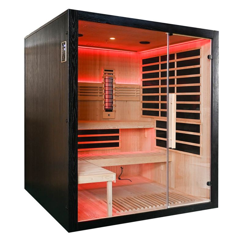 Sauna na podczerwień Full Carbon EA4RT LUX czarna 180 × 180 cm