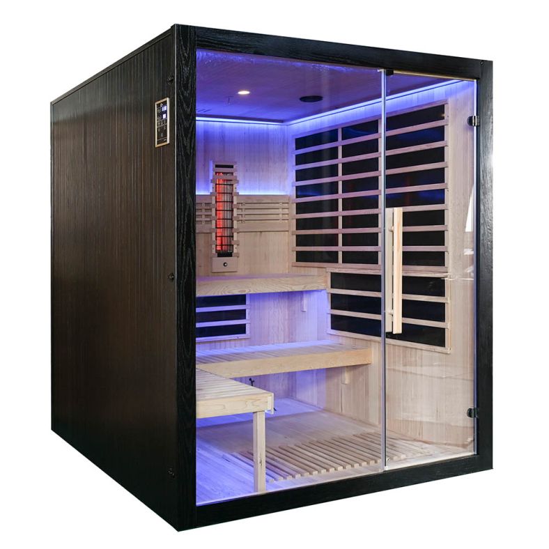 Sauna na podczerwień Full Carbon EA4RT LUX czarna 180 × 180 cm