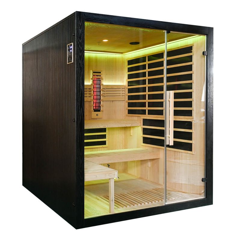 Sauna na podczerwień Full Carbon EA4RT LUX czarna 180 × 180 cm
