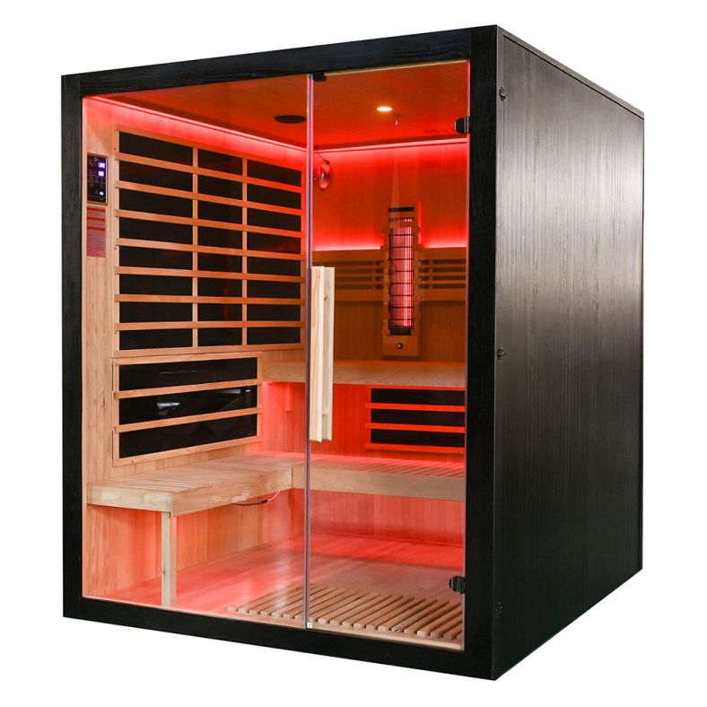 Sauna na podczerwień Full Carbon EA4RT LUX czarna 180 × 180 cm