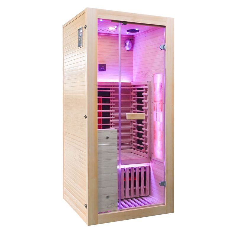 Sauna na podczerwień B1FS 1-osobowa Full Spectrum z kamieniem solnym