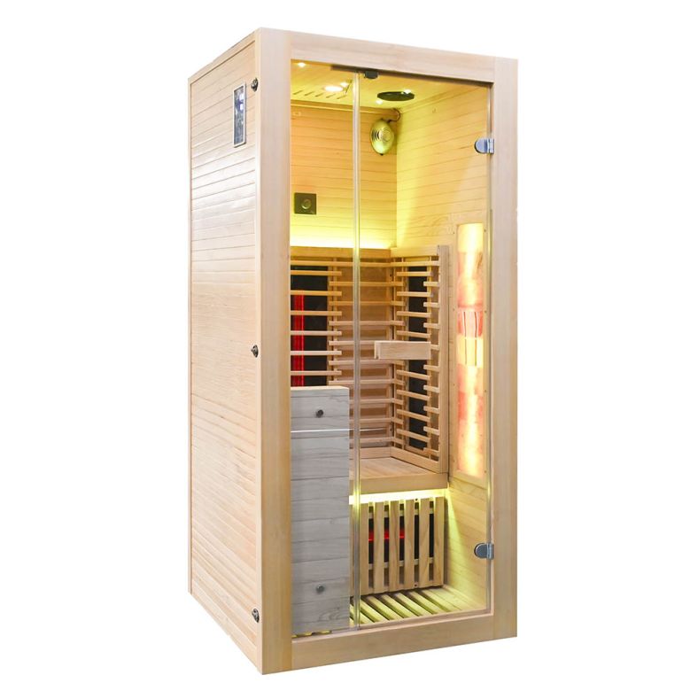 Sauna na podczerwień B1FS 1-osobowa Full Spectrum z kamieniem solnym