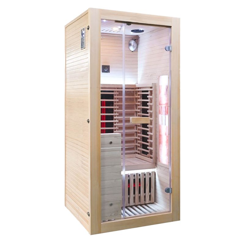 Sauna na podczerwień B1FS 1-osobowa Full Spectrum z kamieniem solnym