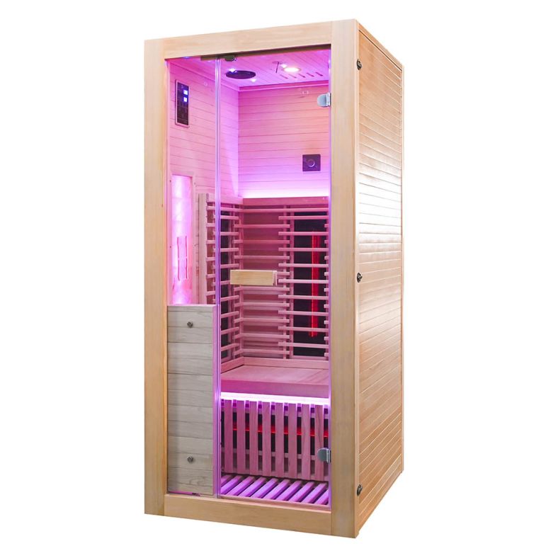 Sauna na podczerwień B1FS 1-osobowa Full Spectrum z kamieniem solnym