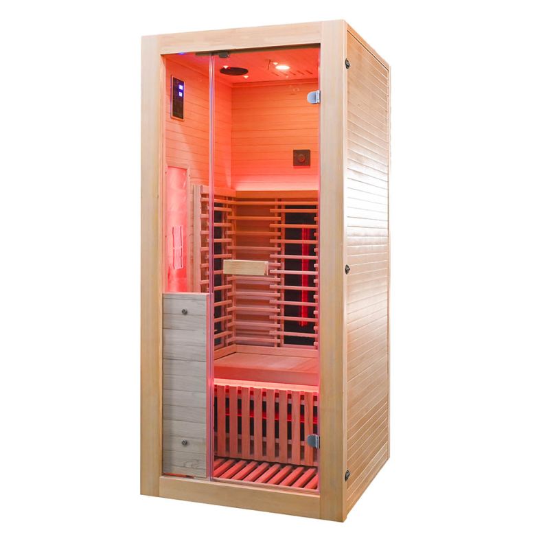 Sauna na podczerwień B1FS 1-osobowa Full Spectrum z kamieniem solnym