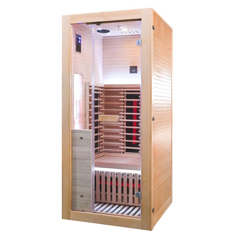 Sauna na podczerwień B1FS 1-osobowa Full Spectrum z kamieniem solnym