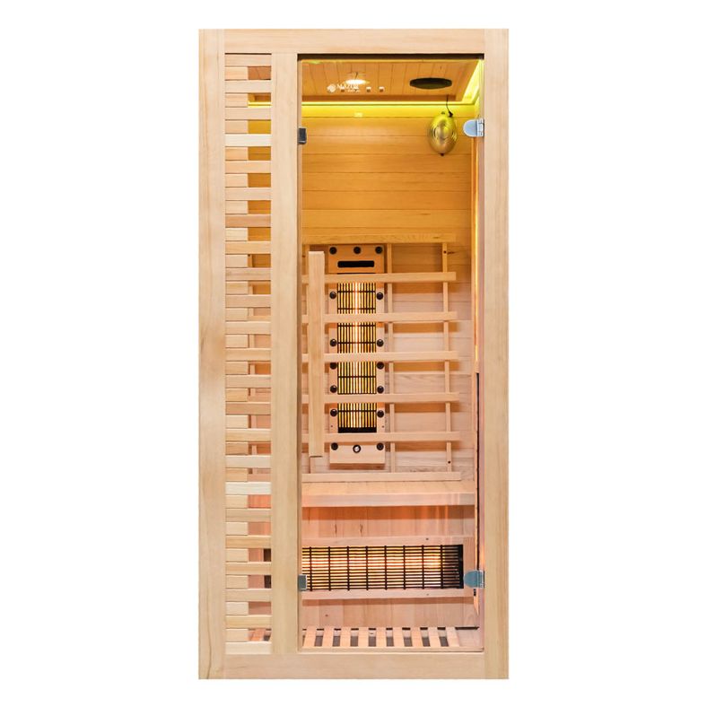 Sauna na podczerwień jednoosobowa C1S z kamieniem solnym