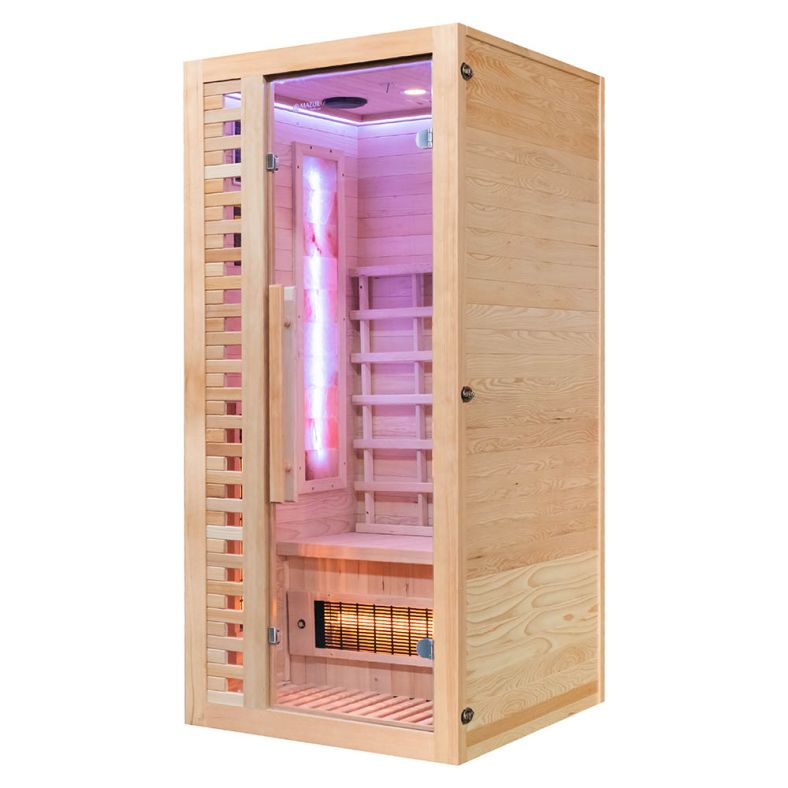 Sauna na podczerwień jednoosobowa C1S z kamieniem solnym