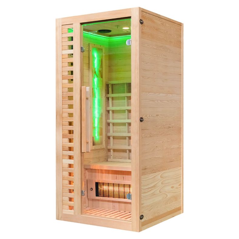Sauna na podczerwień jednoosobowa C1S z kamieniem solnym