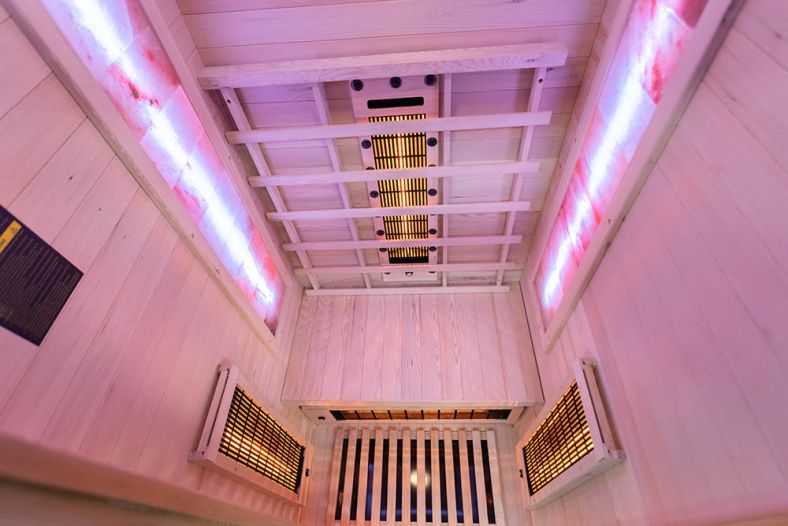 Sauna na podczerwień jednoosobowa C1S z kamieniem solnym
