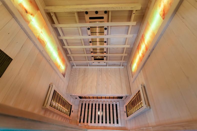 Sauna na podczerwień jednoosobowa C1S z kamieniem solnym