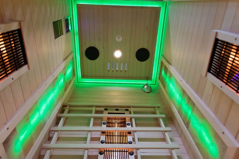 Sauna na podczerwień jednoosobowa C1S z kamieniem solnym